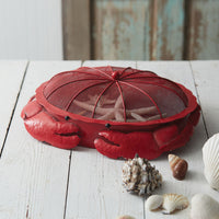 Red Crab Tray with Mesh Lid - Adley & Company Inc. 
