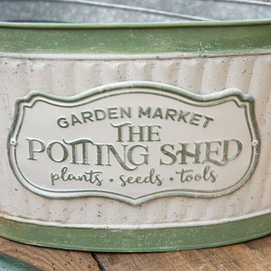 Set of Three Rustic Potting Shed Buckets - Adley & Company Inc. 