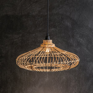 Rattan Wide Pendant Light,pendant light,Adley & Company Inc.