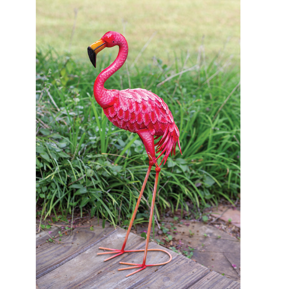Pink Flamingo Iron Garden Decor