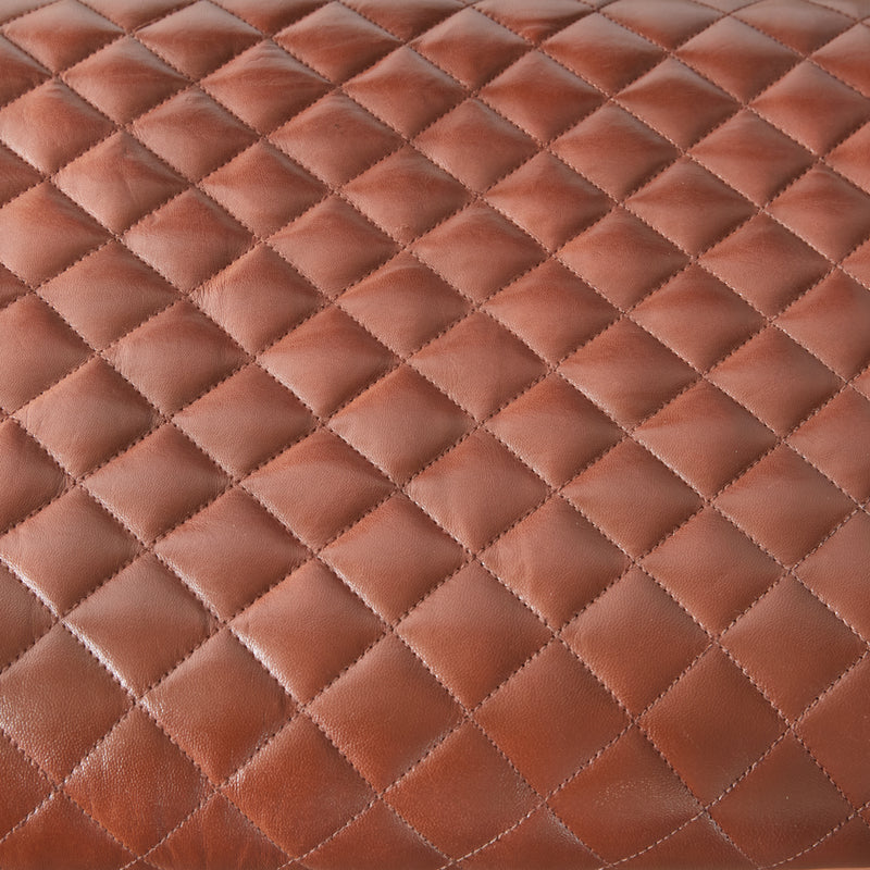 Leather Diamond Pattern Rocking Chair
