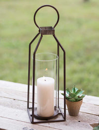 Rustic Metal Candle Lantern,candle lantern,Adley & Company Inc.