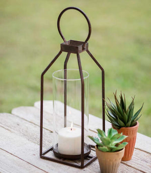 Rustic Metal Candle Lantern,candle lantern,Adley & Company Inc.