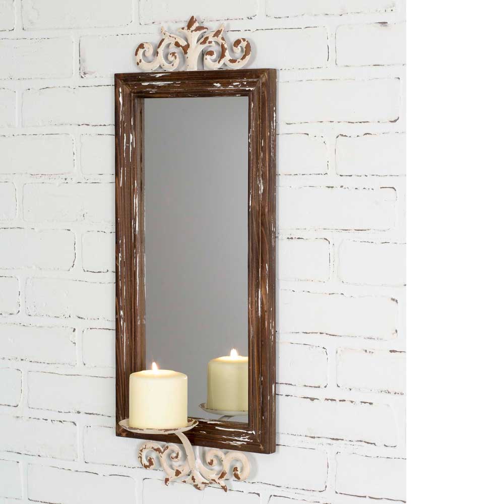 Mirror Pillar Candle Sconce,wall sconce,Adley & Company Inc.