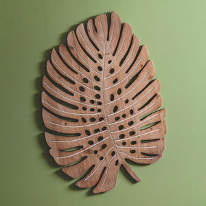 Monstera Leaf Wood Wall Decor