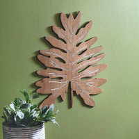 Split Leaf Philodendron Wood Wall Decor - Adley & Company Inc. 