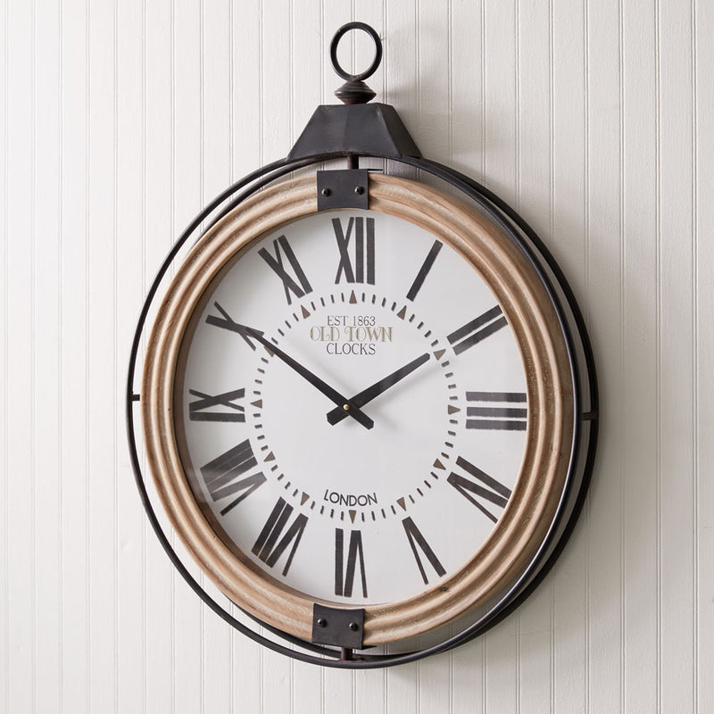 Old Dockside Large Pocket Watch Style Wall Clock