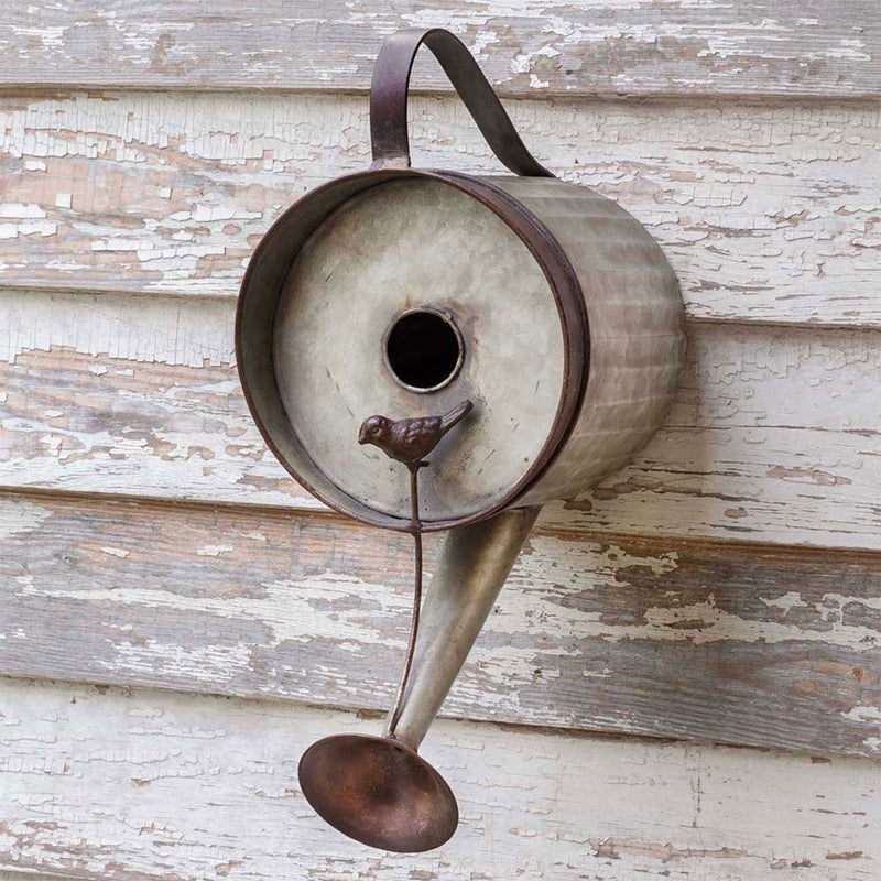 Metal Watering Can Bird House,birdhouse,Adley & Company Inc.