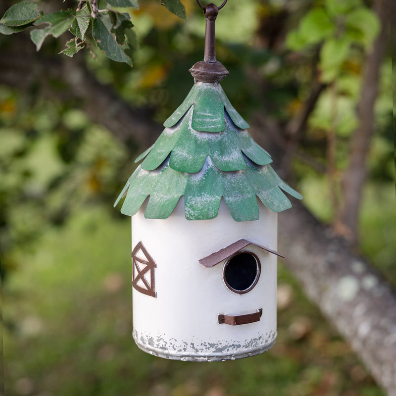Shingle Roofed Metal Birdhouse,bird house,Adley & Company Inc.