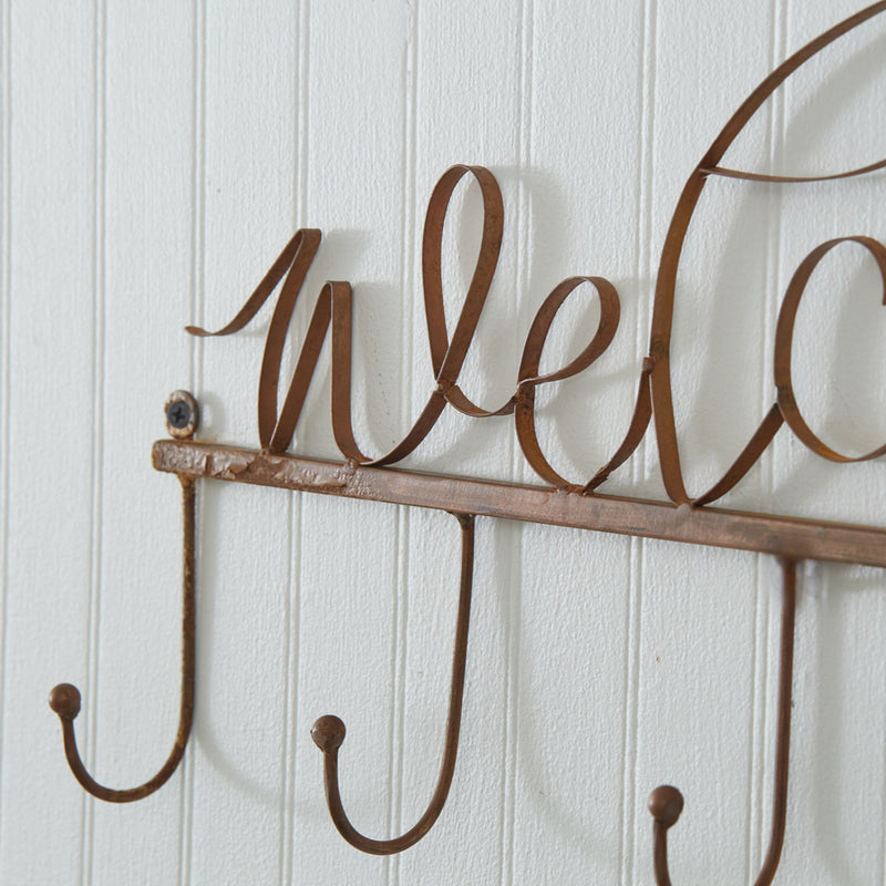 Copper Finish Welcome Hook Rack