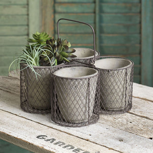 Terra Cotta Planter Pot with Caddy - Adley & Company Inc. 