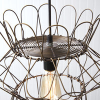Metal Wire Basket Ceiling Light