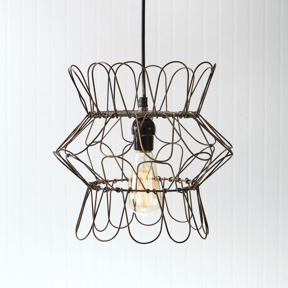 Metal Wire Basket Ceiling Light