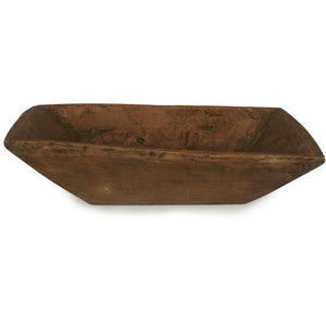 Brown Rectangle Wood Trench Bowl - Adley & Company Inc. 