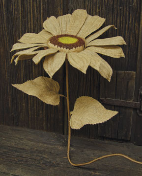 Burlap Sunflower, 35" Tall, Set of 6