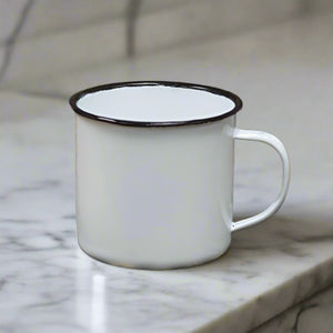 Enameled Metal Mugs, Set of 4