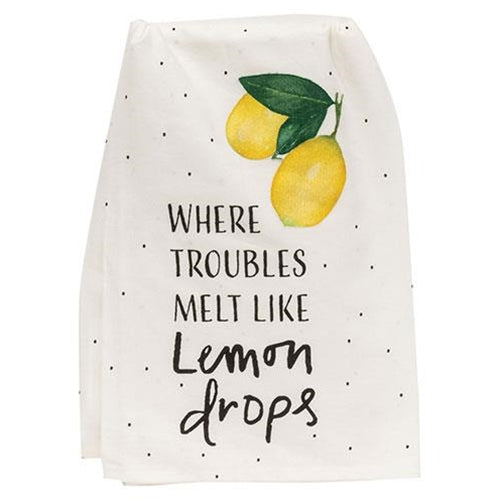 Where Troubles Melt Like Lemon Drops Dish Towel, Set of 4