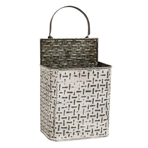 Rectangle Basket Weave Wall Pockets, Set of 2