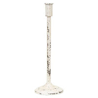 Boardwalk White Distressed Candle Holders