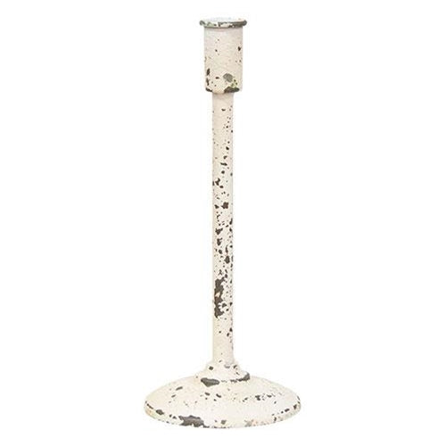 Boardwalk White Distressed Candle Holders