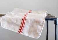 Grain Sack Red Striped Table Runner,table runner,Adley & Company Inc.