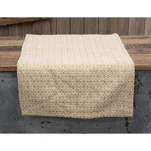 Fairfax Mustard Cream Cotton Table Runner