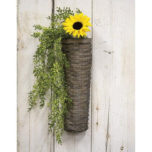 Graywash Long John Wall Basket, Set of 2