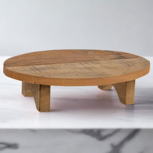 Set of 2 Reclaimed Wood Risers, Dessert Display