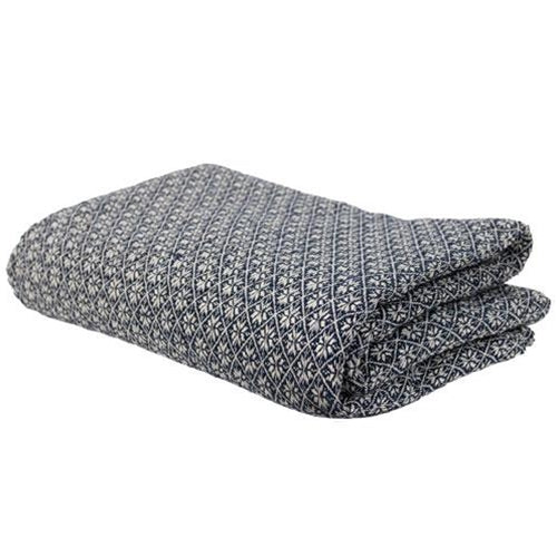 Navy blue cotton blanket hot sale