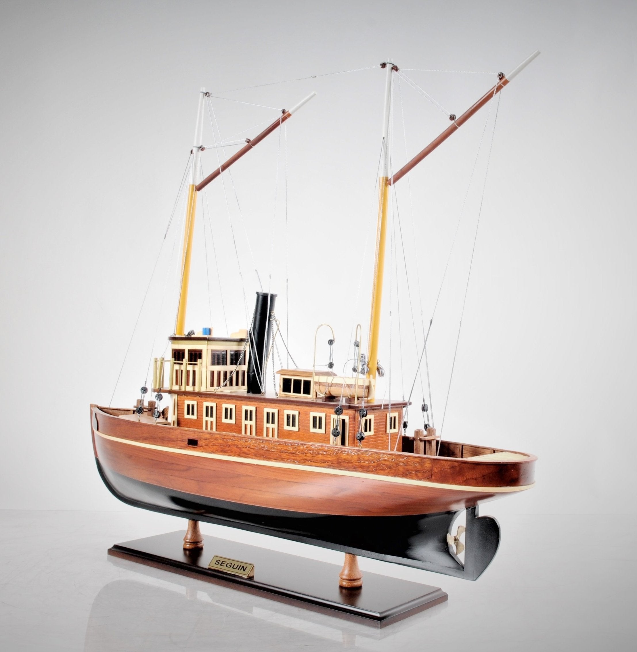 Hand Crafted Seguin Tugboat Model Boat – Adley & Company