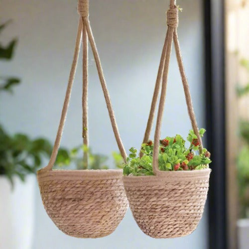 Mauritius Jute Hanging Planters - Adley & Company Inc. 
