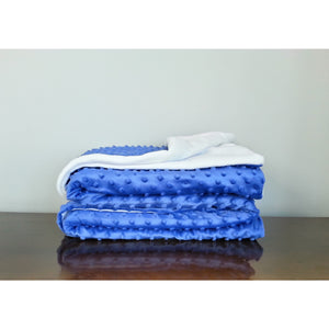 Blue & White Fleece Throw Blanket - Adley & Company Inc. 