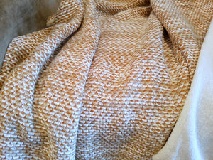 Orange & Cream Wool Throw Blanket - Adley & Company Inc. 