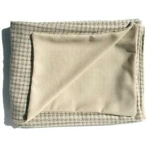 Mint Green & Cream Wool Throw Blanket - Adley & Company Inc. 
