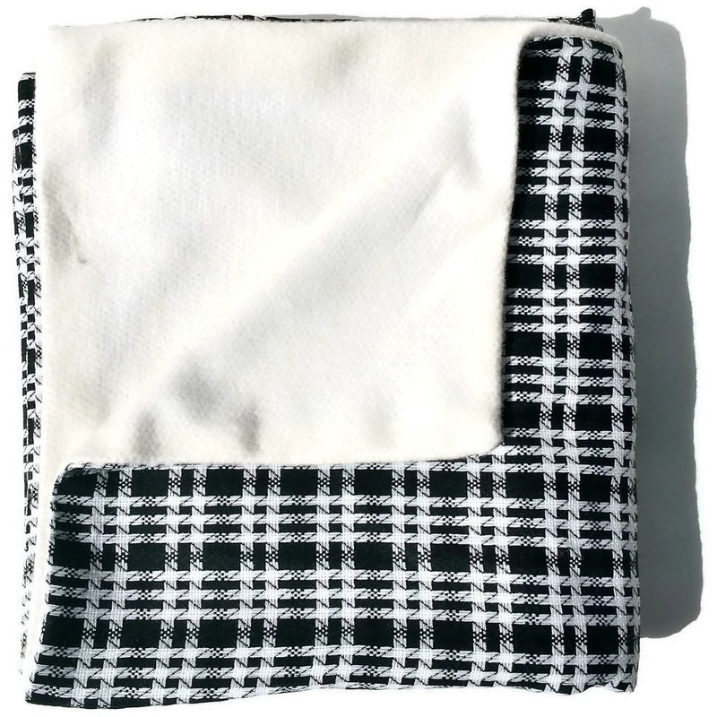 Black & White Wool Throw Blanket - Adley & Company Inc. 