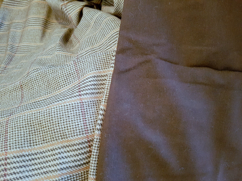 Traditional Brown Tweed Wool Throw Blanket - Adley & Company Inc. 