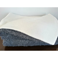 Shaggy Grey & White Wool Blanket Throw - Adley & Company Inc. 