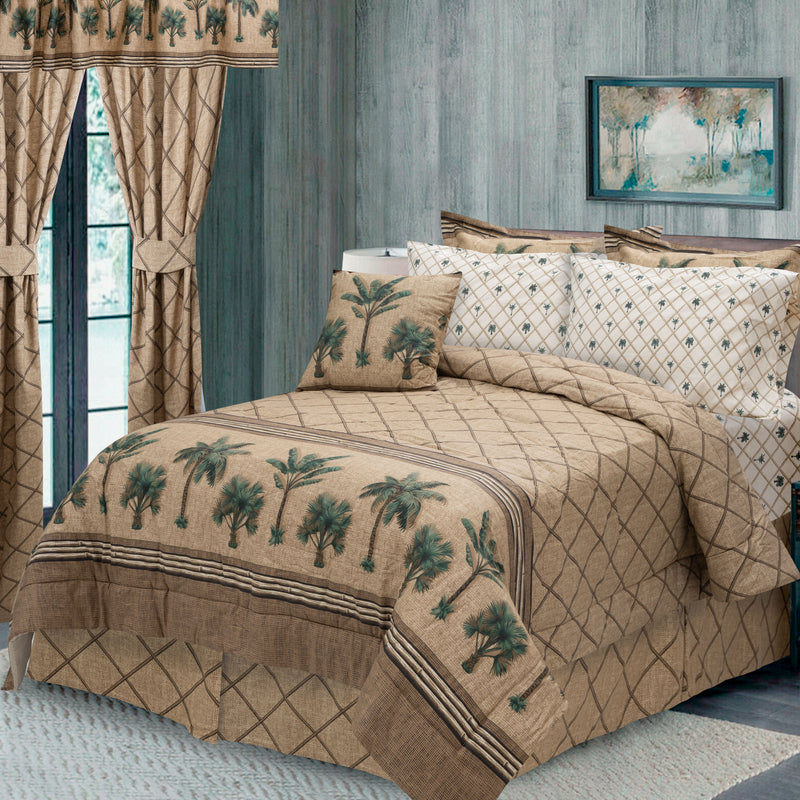 Kona Palm Tree Tropical Comforter Set