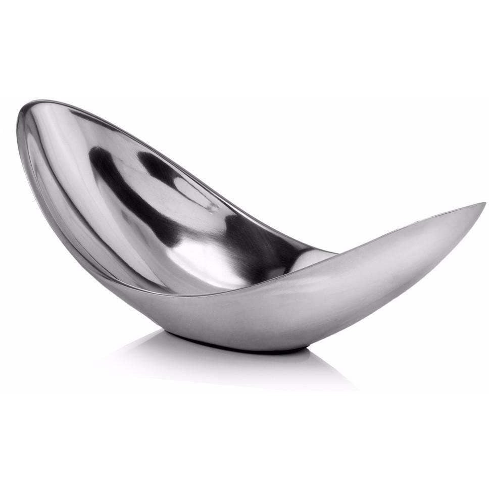 Polished Silver Modern Bowl,silver bowl,Adley & Company Inc.