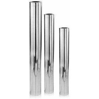Tall Modern Silver Metal Floor Vase,floor vase,Adley & Company Inc.