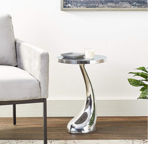 Silver Metal Occasional Table,cabinet,Adley & Company Inc.