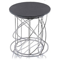 Nested Swirl White or Black Marble Tables - Set of 2,side table,Adley & Company Inc.