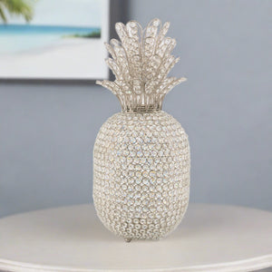 Pina Large Crystal Pineapple Decor, Gold or Silver - Adley & Company Inc. 