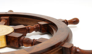 Rosewood Decorative Ship's Wheel