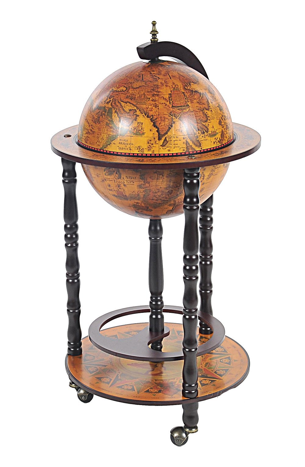 Classic World Globe Bar Cart Cabinet,ottoman,Adley & Company Inc.