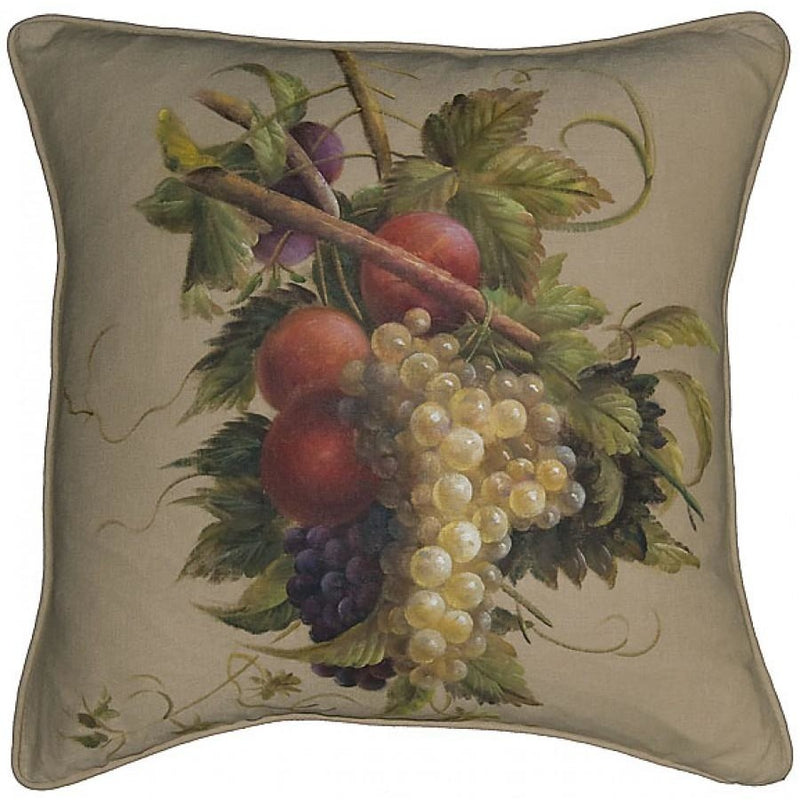 Hand Painted Linen Cushion,throw pillow,Adley & Company Inc.