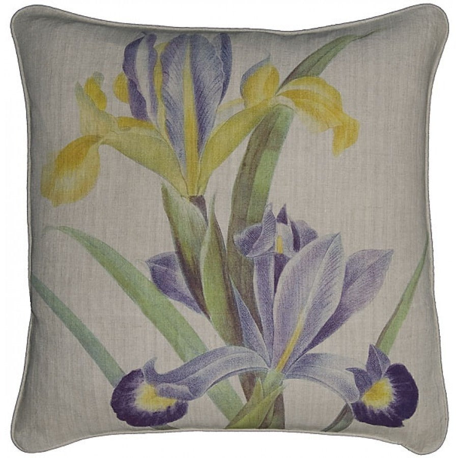 Iris Linen Throw Pillow,throw pillow,Adley & Company Inc.