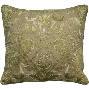 Golden Velvet Applique Accent Pillow,accent pillow,Adley & Company Inc.