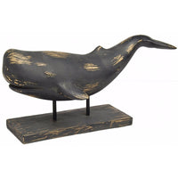 Large Blue Whale on Pedestal, Set of 2,blue whale,Adley & Company Inc.