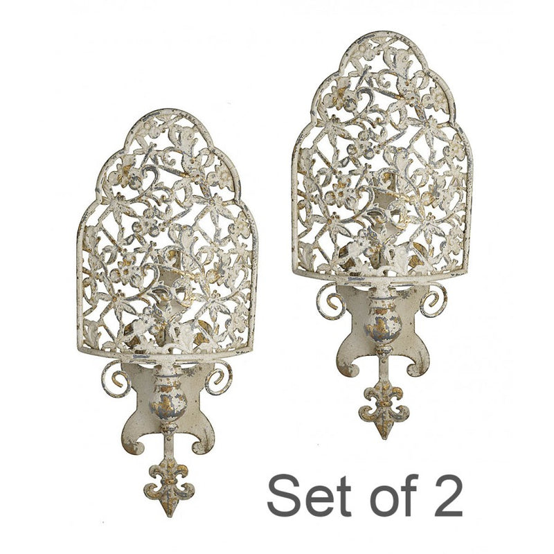 Dragonfly Antique Style Metal Wall Sconces, Set of 2